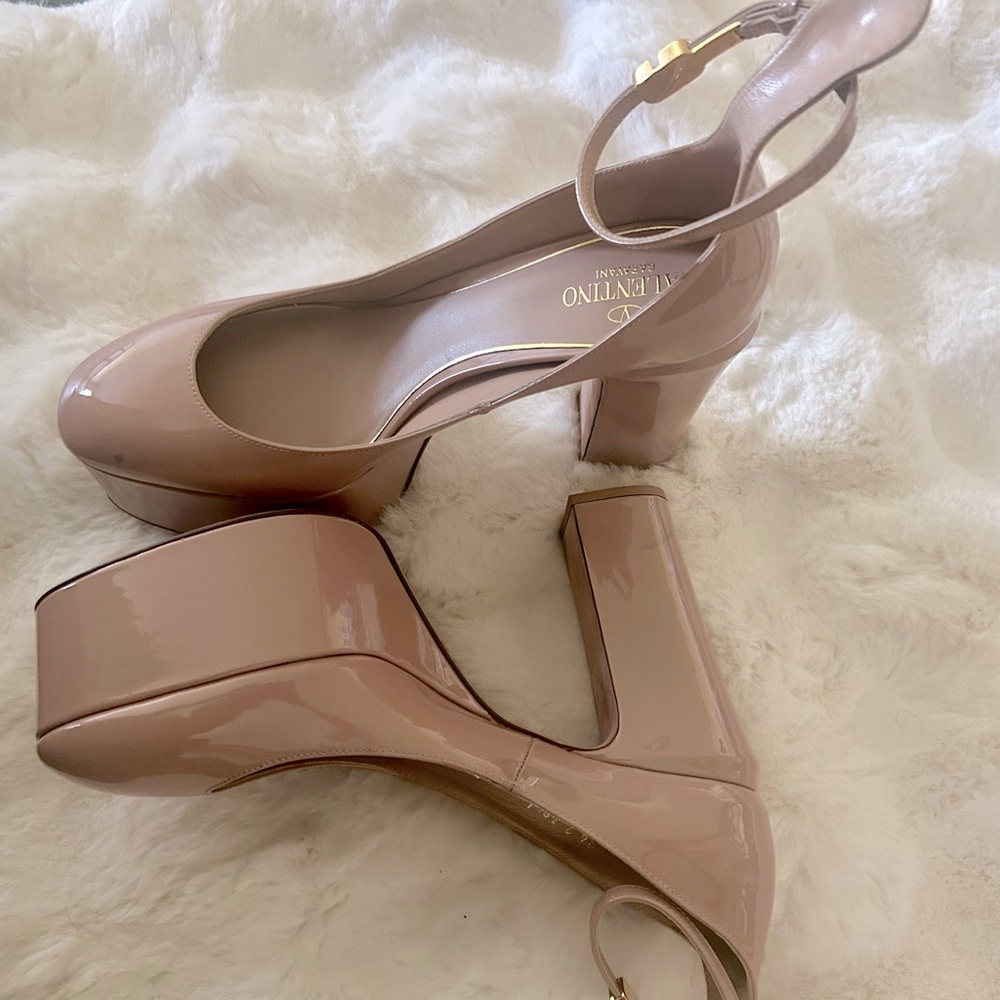 Valentino Women's Nude Platform Pumps